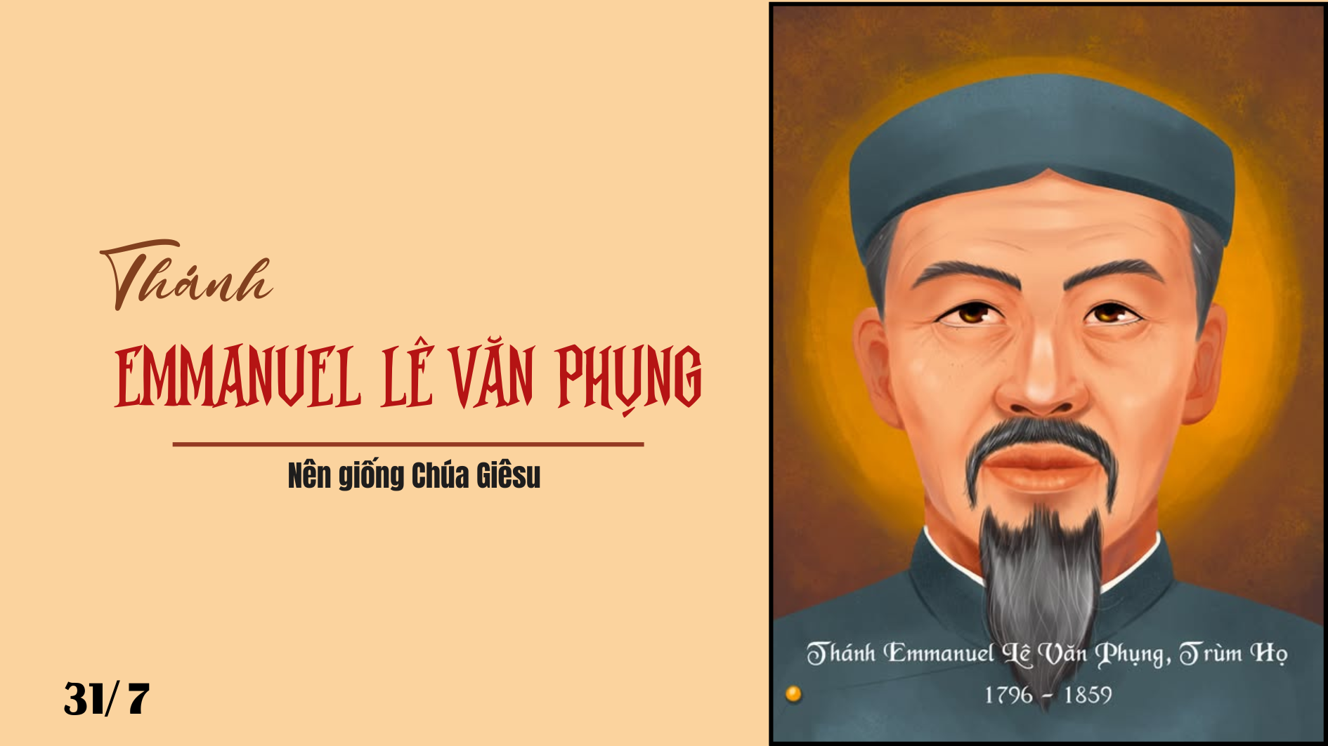 Ngày 31/7 - Thánh Emmanuel Lê Văn Phụng
